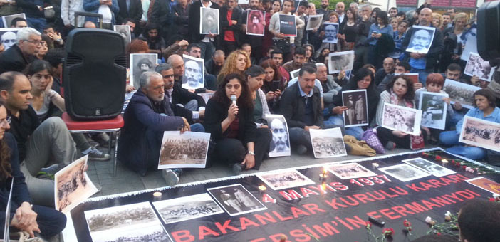 Taksim'de Dersim katliamı anması