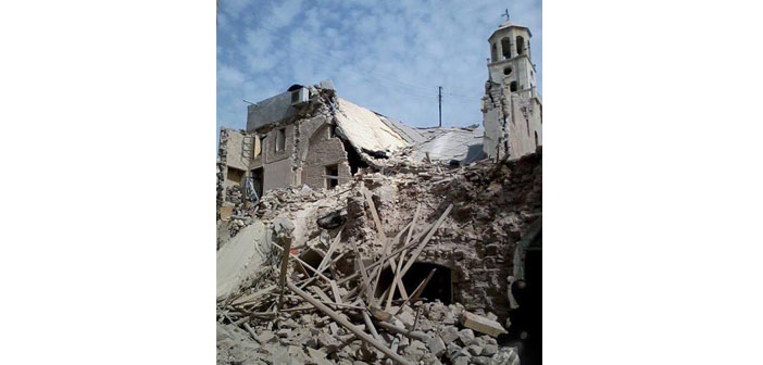 Halep’in en eski Ermeni Kilisesi bombalandı
