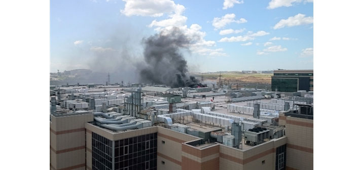 Kuyumcukent'te yangın: Bina boşaltıldı