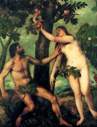 Tiziano Vecellio (Titian), ‘Adem ve Havva’, 1550