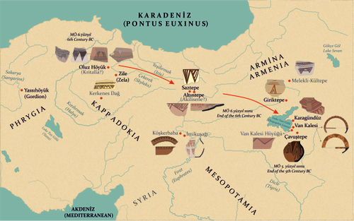 Doğu Anadolu Yaylası'nda gerçekleştirilen 'Kızılırmak Yaylası Demir Çağı göçlerinin' önemli kanıtları, üçgen motifli boya bezemeli çanak çömlek grupları