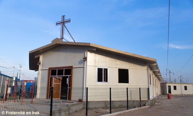 Erbil’deki mülteci kampına kilise