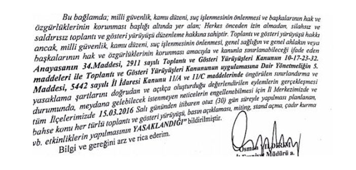 İstanbul’da 15 Nisan’a kadar tüm eylemler 'yasak'