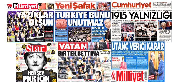 Türkiye medyası Soykırım tasarısını nasıl gördü?