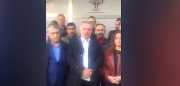 HDP Genel Merkez'de abluka altında basın açıklaması