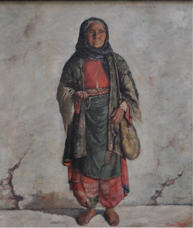 Simon Hagopian (1857-1921) Vanlı Dilenci Kadın, 1889, tual üzerine yağlı boya, 55 x 46 cm, Ayda ve Onno Ayvaz Koleksiyonu, İstanbul.