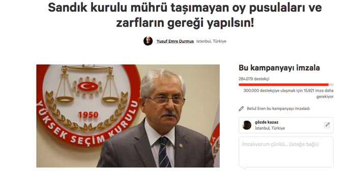 YSK’nın 'mühürsüz oy pusulası' kararına karşı imza kampanyası