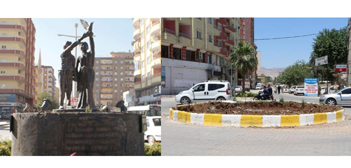 Kayyum belediye Uğur Kaymaz heykelini kaldırttı