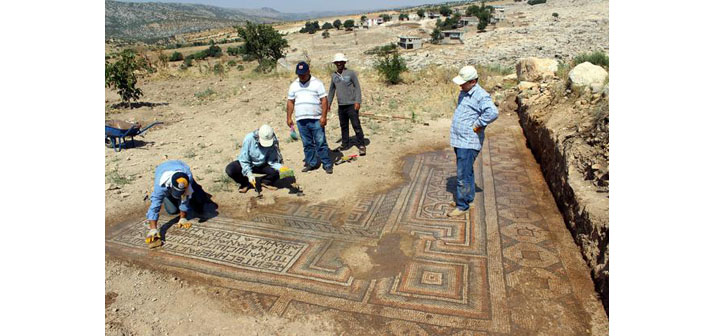 Adıyaman’da 5. yüzyıla ait mozaik bulundu