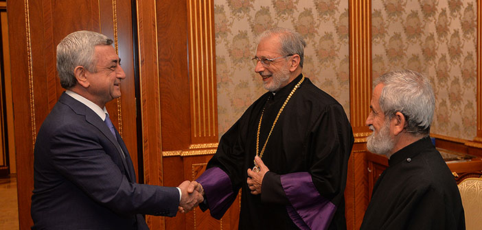Cumhurbaşkanı Sarkisyan, Levon Zekiyan'ı kabul etti