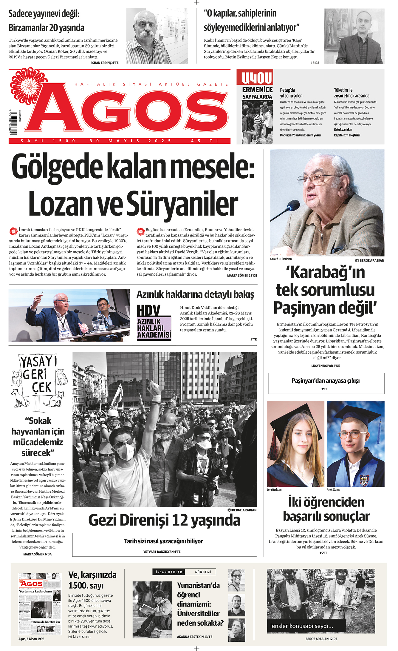 1500. sayımız bayilerde