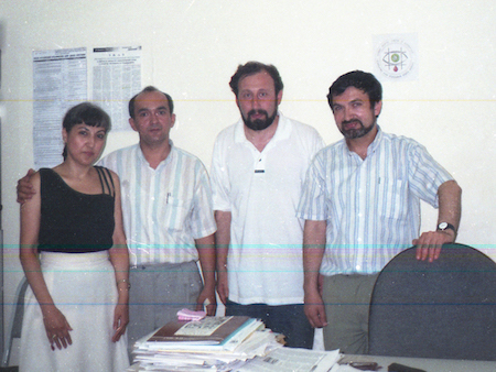 Journalists from Armenia and Azerbaijan in Baku, 1999