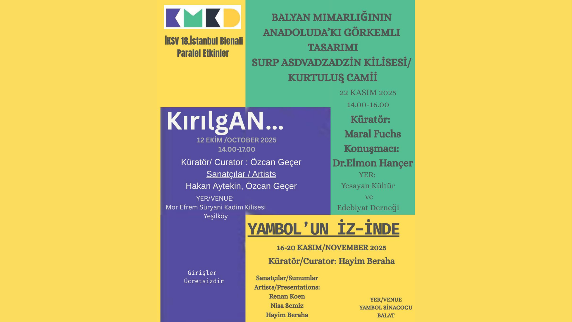 Kültürel Mirası Koruma Derneği'nden İstanbul Bienali'ne üç ayrı proje