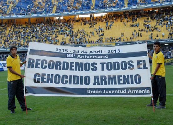 Ermeni Soykırımı kurbanları Boca Juniors maçı öncesi anıldı  