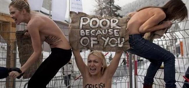 Kadına yönelik şiddeti protesto eden FEMEN üyeleri gözaltına alındı