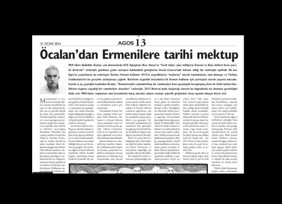 Agos yazarları Öcalan’ın mektubunu yorumladı
