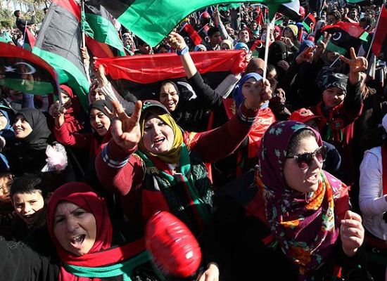 Libyalılar devrimin ikinci yılını kutluyor