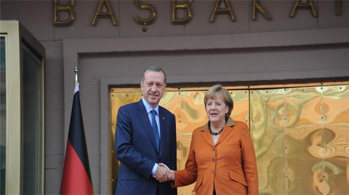 Erdoğan ve Merkel dini liderlerle buluştu