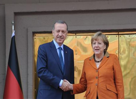 Erdoğan ve Merkel dini liderlerle buluştu