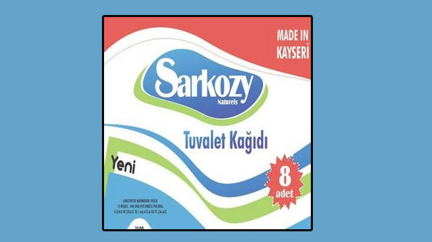 Sarkozy tuvalet kâğıdı oldu