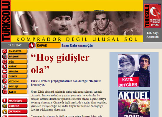 TSK Hrant Dink suikastinin ardından: 'Hoş gidişler ola' 